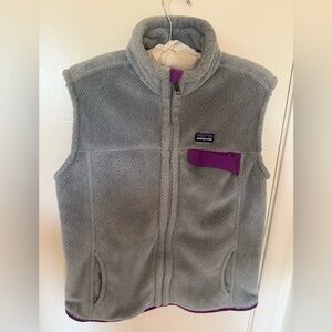 Patagonia Retool Fleece Vest Grey & Purple